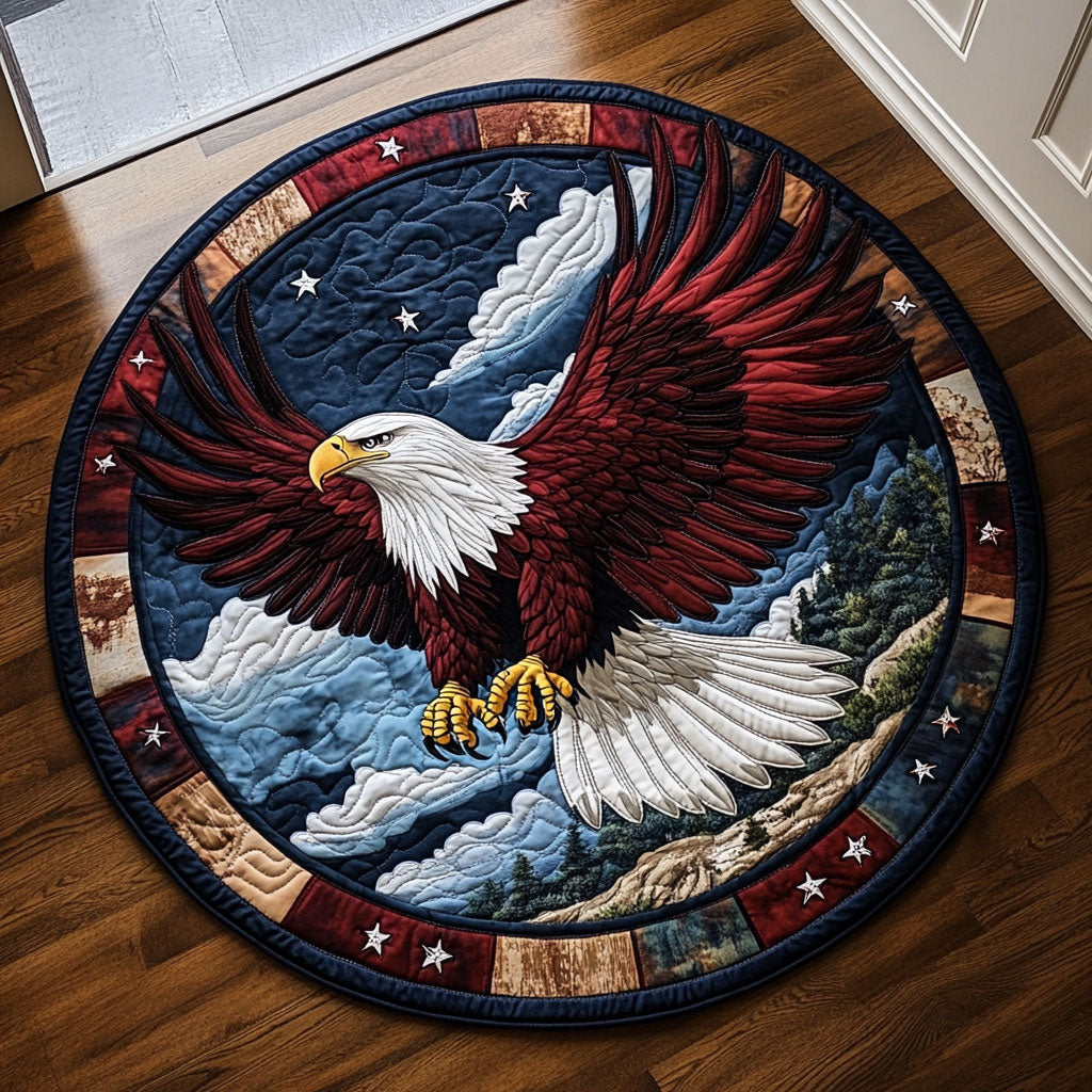 Bravery and Blessings CM0206035CL Quilted Round Mat