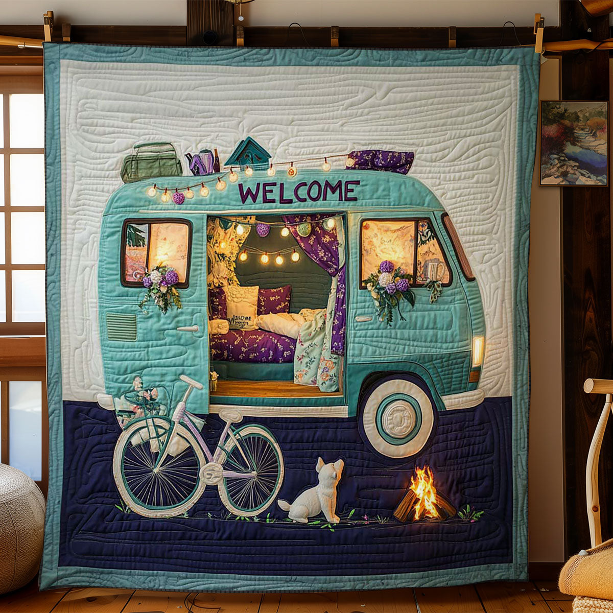 Boho Retro Camper WN1504009CL Quilt