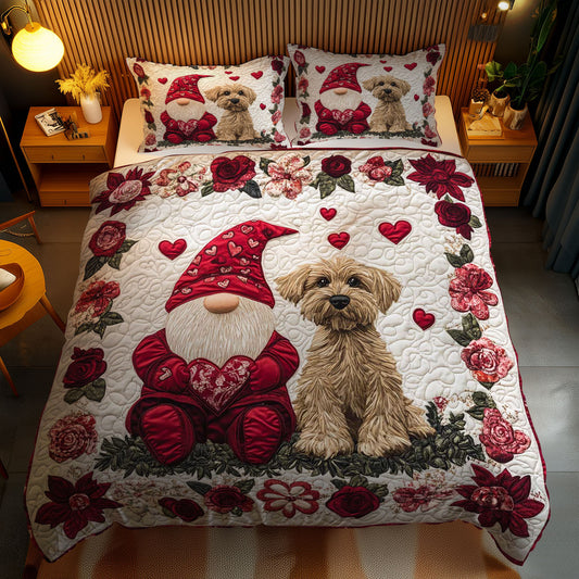 Gnome And Pup Love WN0801079CL Duvet Cover Set