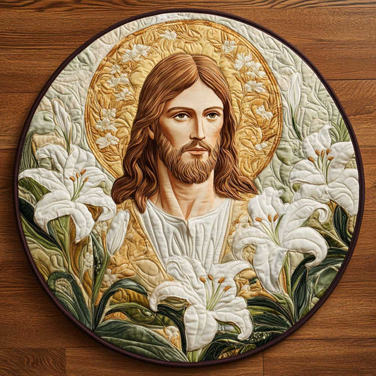 Christianity Jesus King WN2503047CL Quilted Round Mat