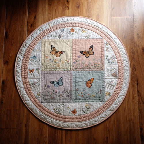 Butterfly Glow CW1208004CL Quilted Round Mat