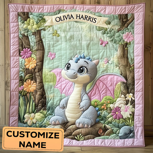 Gentle Dragon Hug CW1807009CL Personalized Baby Quilt