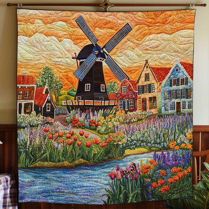 Dutch Village Windmill WP2312012CL Quilt