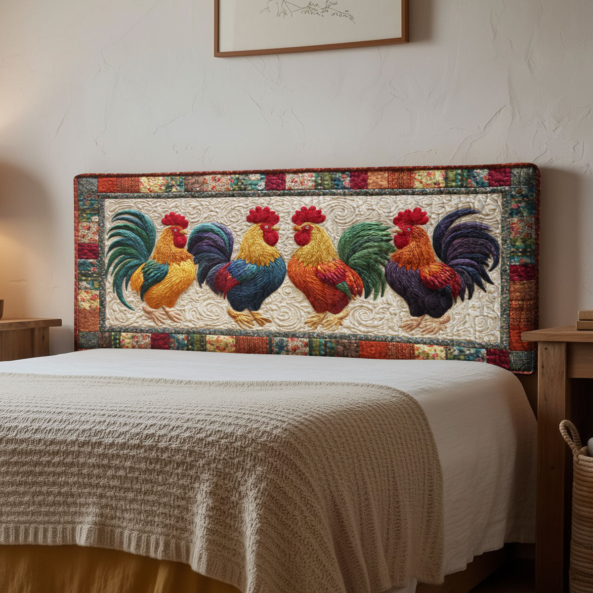 Rooster Harmony CP1112019CL Quilted Headboard Slipcover