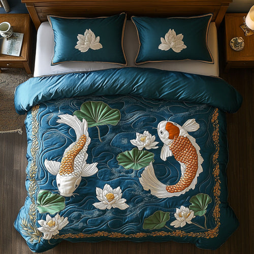 Flowing Koi WY1607014CL Duvet Cover Set