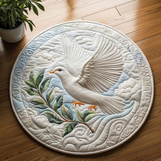 Haeven Dove CW1705204CL Quilted Round Mat