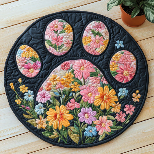Paw Petal CW0306037CL Quilted Round Mat
