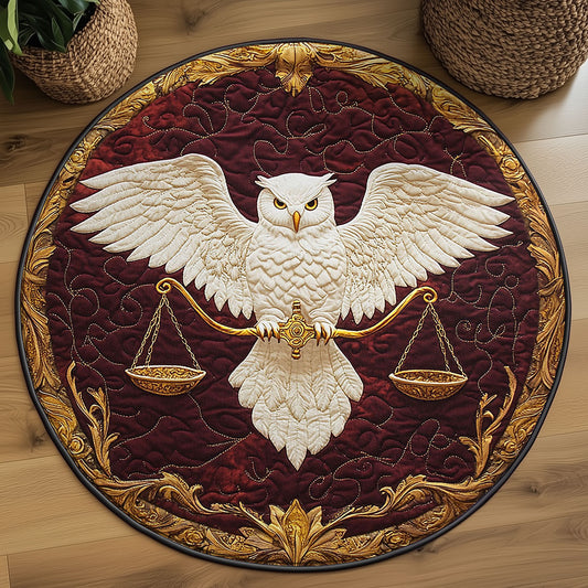 The Judging Owl WN2307099CL Quilted Round Mat