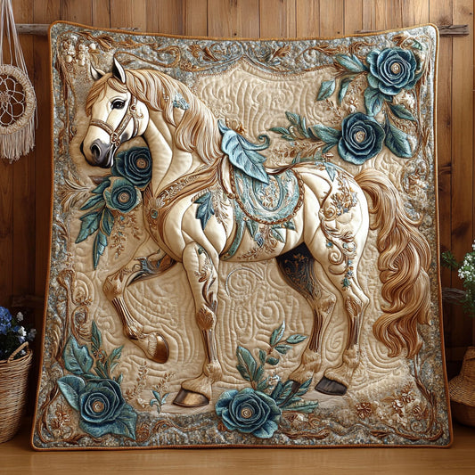 Azure Blossom Equestrian WY0307005CL Quilt