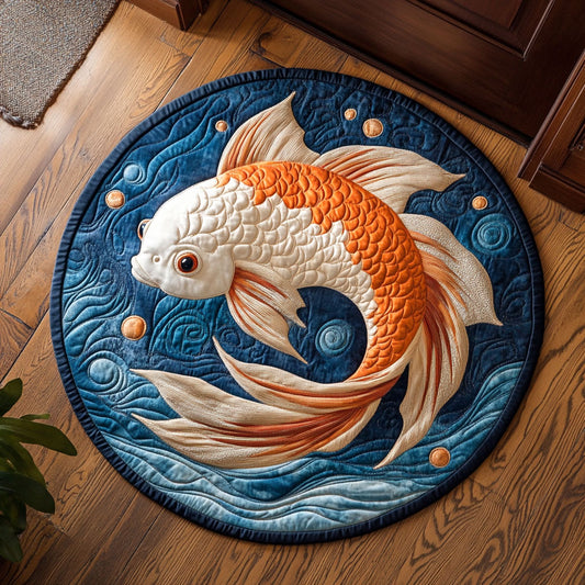 Prosper Fish CP0207028CL Quilted Round Mat
