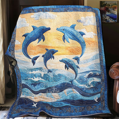 Dolphin Family WY2103040CL Quilt