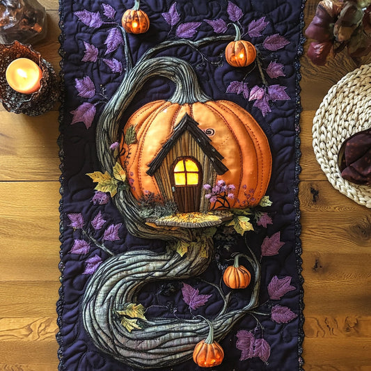 Pumpkin Tree Nook WN1507084CL Quilted Table Runner