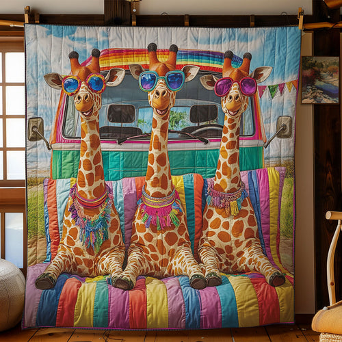 Hippie Giraffe CW2205376CL Quilt