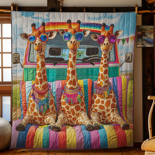 Hippie Giraffe CW2205376CL Quilt