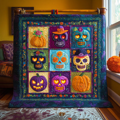 Pumpkin Skull Reverie WN1108073CL Quilt