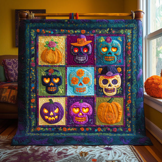 Pumpkin Skull Reverie WN1108073CL Quilt