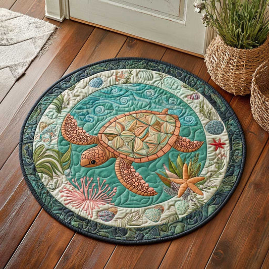 Impressive Turtle CQ1505030CL Quilted Round Mat