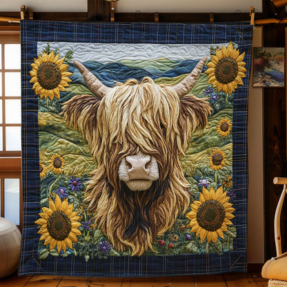 Floral Highland Cow Escape WN1707013CL Quilt