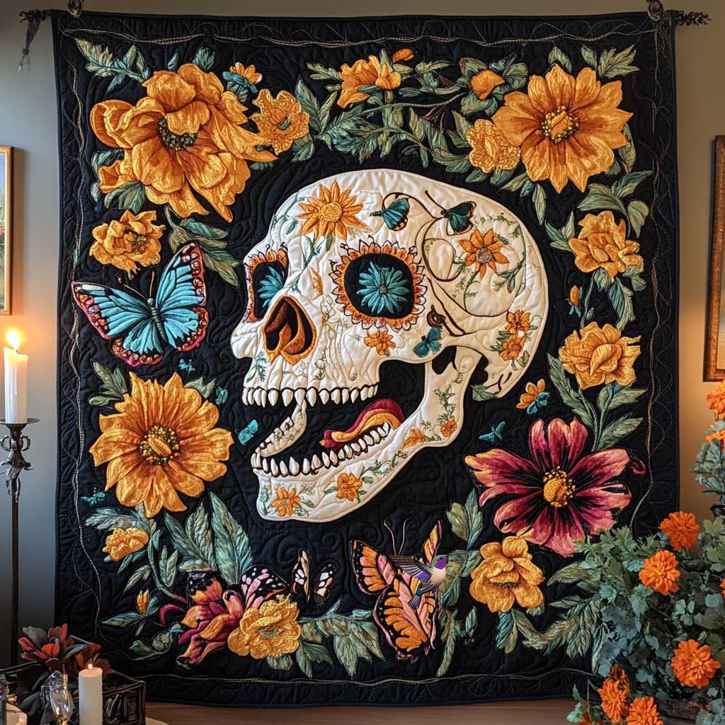 Butterfly Skull WN2810076CL Quilt