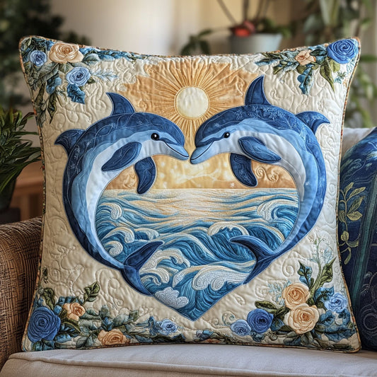 Dolphin Love CW0701083CL Quilt Pillow Case