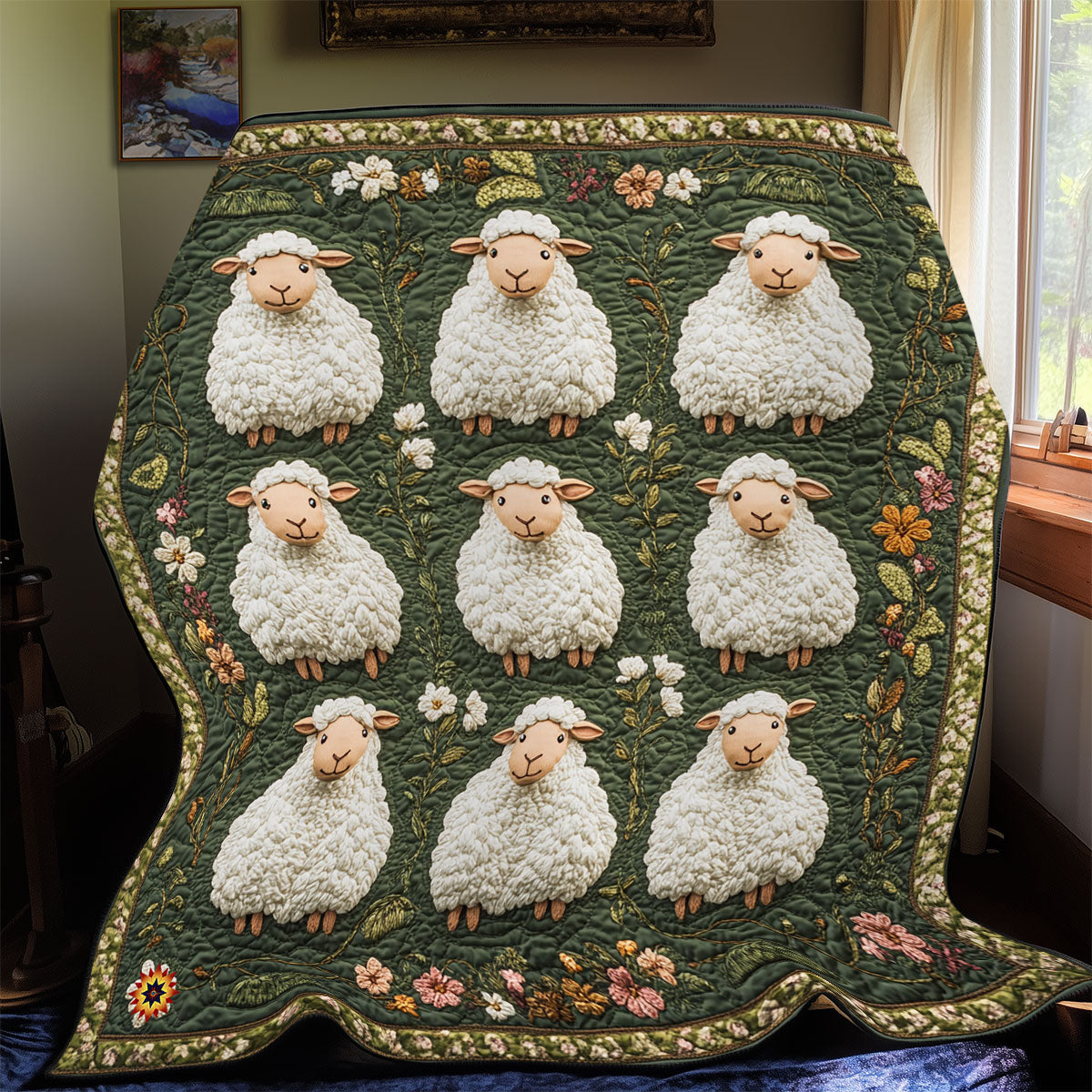 Whimsical Sheep  WX2612064CL Quilt