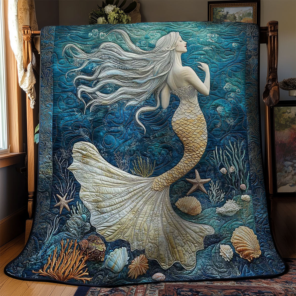 Coral Reef Mermaid WN2203006CL Quilt