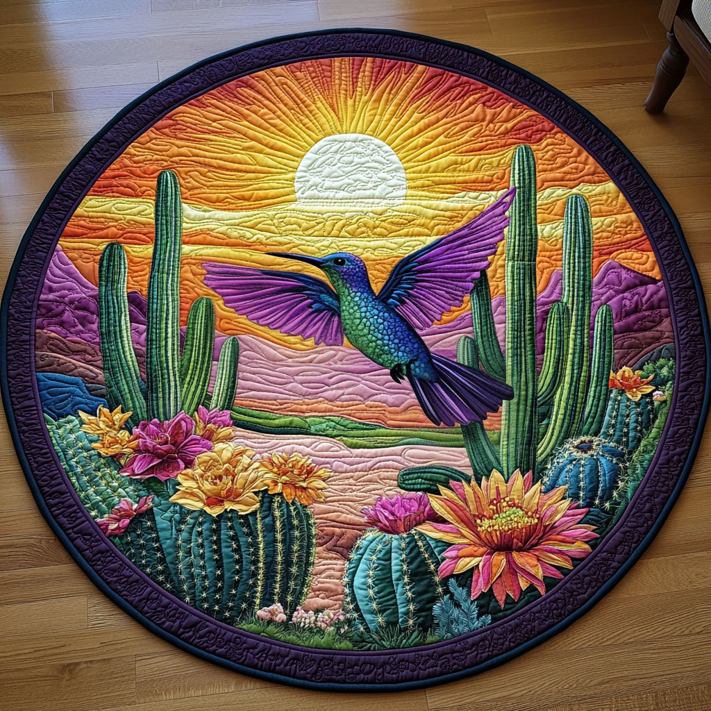 Cactus Garden Serenade LT2011008CL Quilted Round Mat