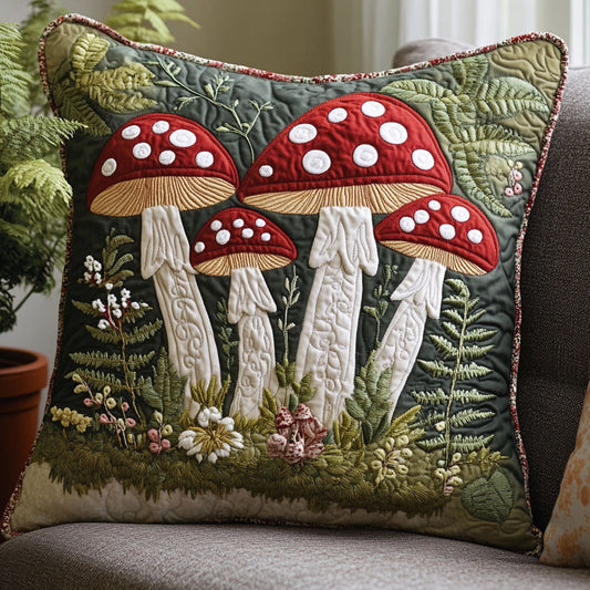 Mushroom Forest CW0107033CL Quilt Pillow Case
