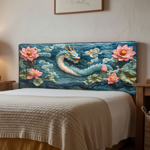 Asian Dragon Blossom CW1512001CL Quilted Headboard Slipcover