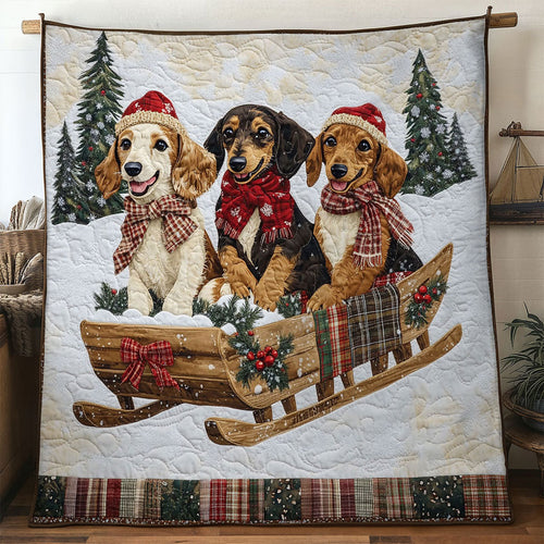Snowy Fun Dachshund WN1211100CL Quilt