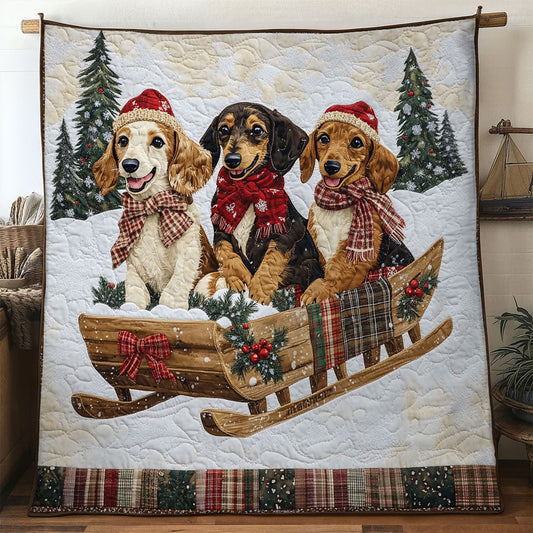 Snowy Fun Dachshund WN1211100CL Quilt