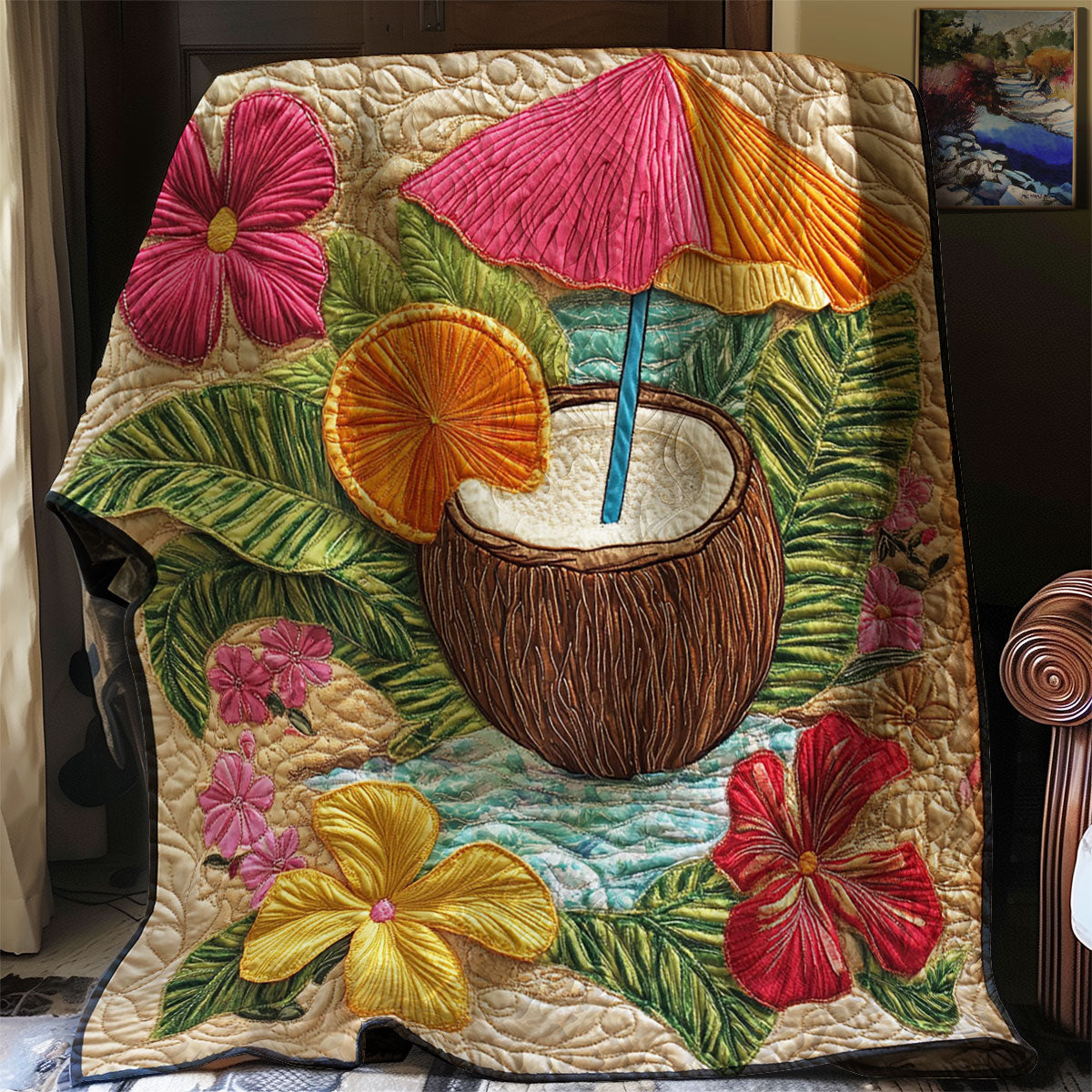 Aloha Coconut WJ2403001CL Quilt