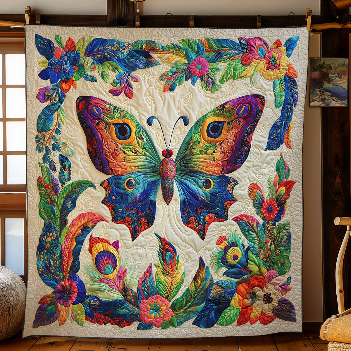Colorful Butterfly WY1801055CL Quilt