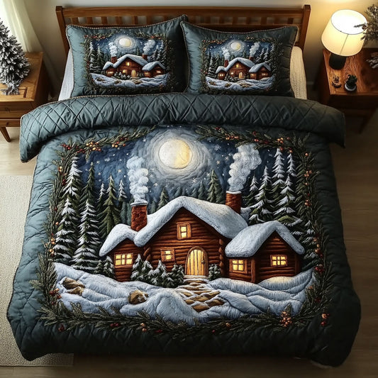 Snowpath Forest Cabin WN0110052CL Duvet Cover Set