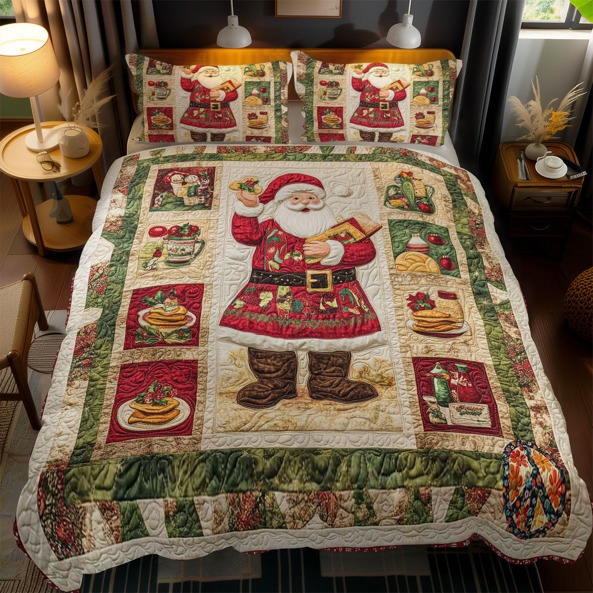 Feliz Navidad Santa WN2311011CL Duvet Cover Set