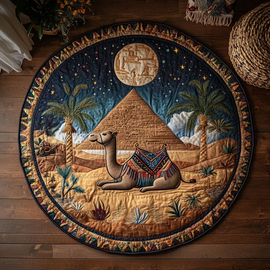 Midnight Camel WY1906056CL Quilted Round Mat