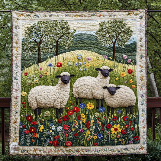 Sheep In The Field WU2210038CL Quilt