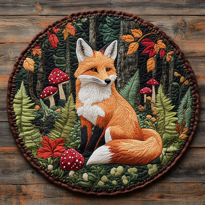 Autumn Forest Watcher WX0307005CL Quilted Round Mat