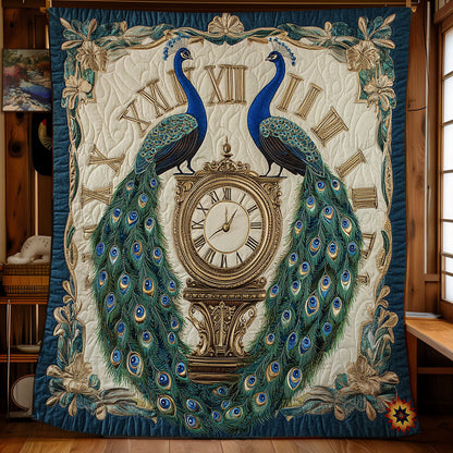 Couple Peacock And Clock WY2712016CL Quilt