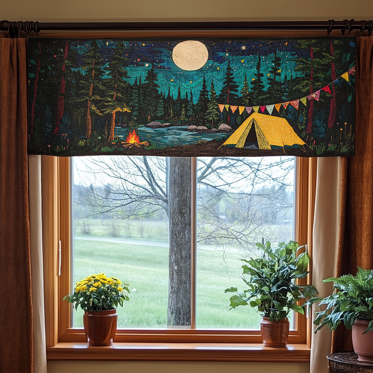 Camping Forest WX0905009CL Quilted Valance