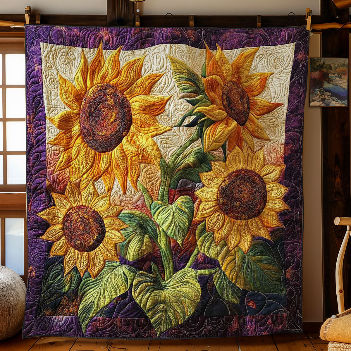 Sunny Sunflower WN1703066CL Quilt