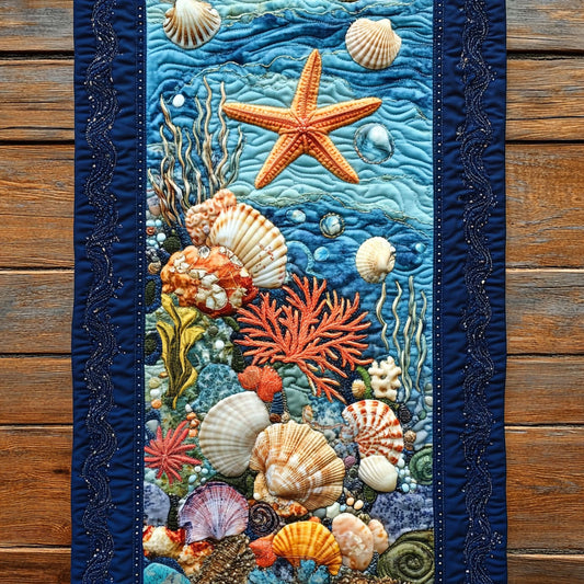 Whimsical Ocean WY0506056CL Quilted Table Runner