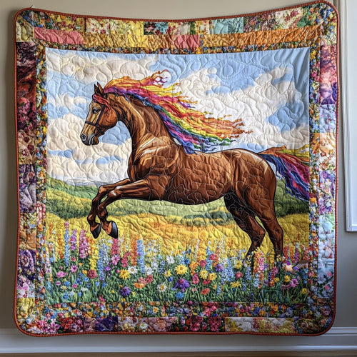 Horse Flower WT2610019CL Quilt
