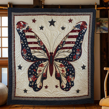 Patriotic Memorial Day Butterfly WN1006071CL Quilt