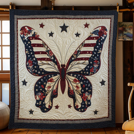 Patriotic Memorial Day Butterfly WN1006071CL Quilt