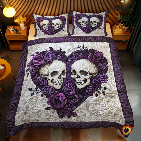 Couple Skull In Valentine WY2712089CL Duvet Cover Set