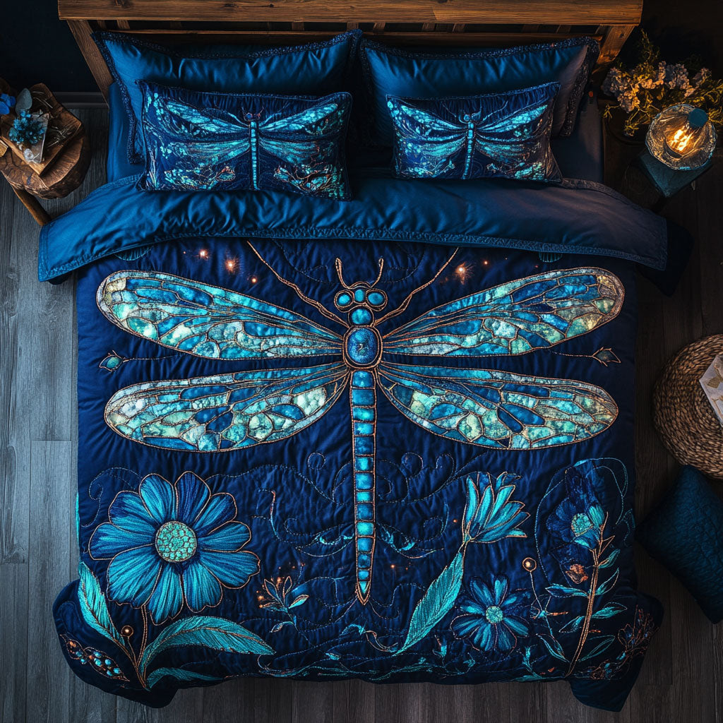 Mystic Blue Dragonfly WY2502044CL Duvet Cover Set