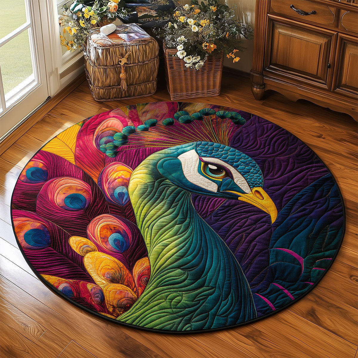 Peacock WJ2003080CL Quilted Round Mat