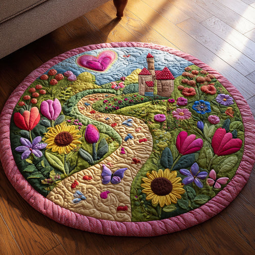 Garden Harmony CW1401087CL Quilted Round Mat
