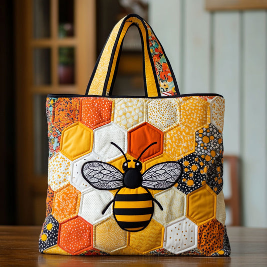 Bee Honeycomb CW1711002CL Quilted Tote Bag